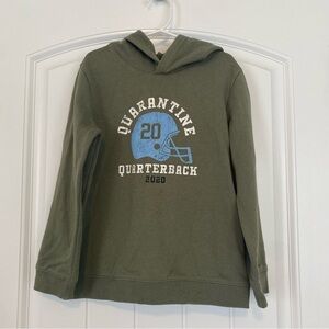 True Craft Boys Green “Quarantine Quarterback 2020” Hoodie Size 7